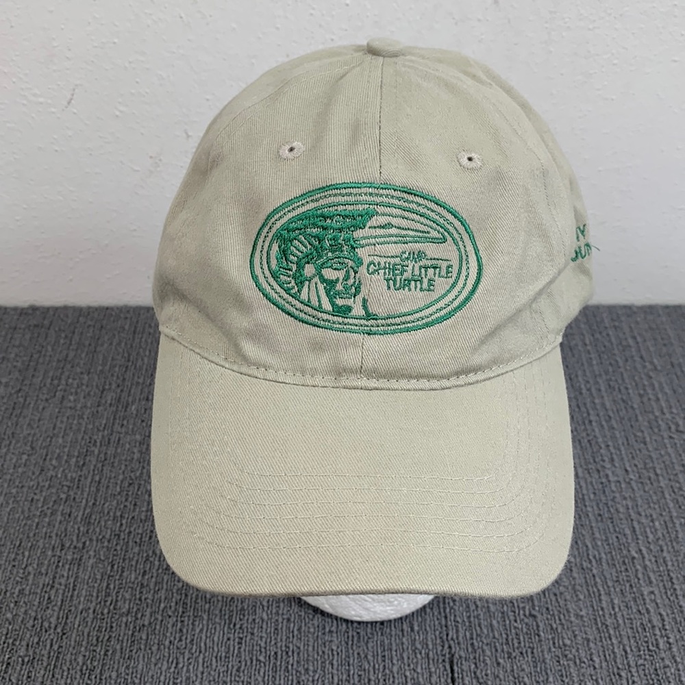 Camp Chief Little Turtle Baseball Hat Unisex Adjustable Beige Green Strapback